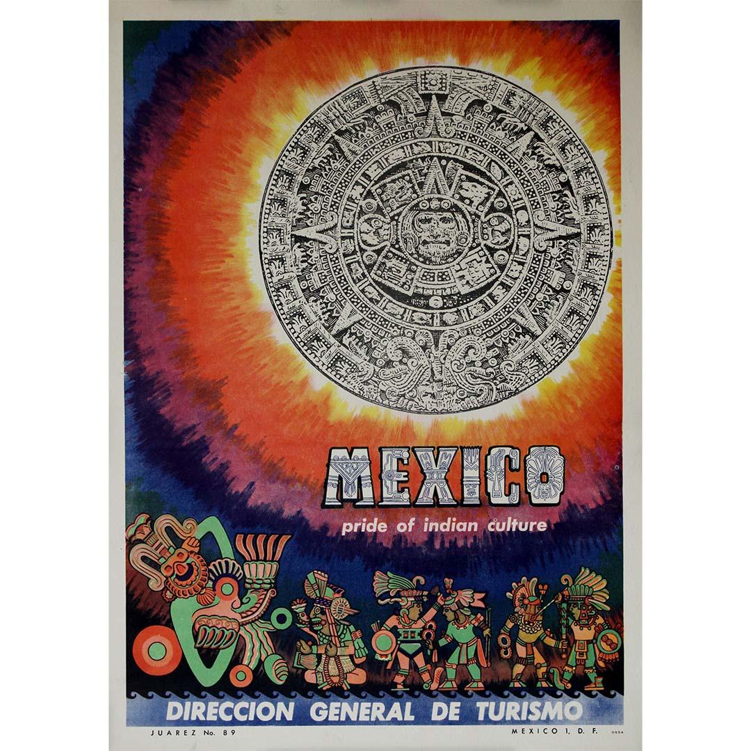 Circa 1960 affiche originale pour Mexico pride of indian culture
