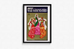 Circa 1960 original travel poster by Intourist - Georgia, Armenia, Azerbaijan
