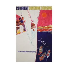 Circa 1960 travel poster - P&O–Orient Lines Sunshine Cruising