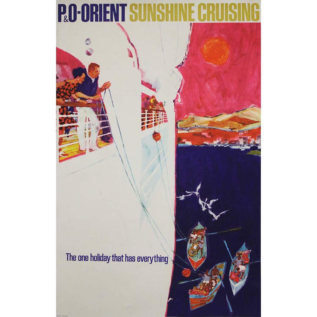 CIRCA 1960 Reiseplakat - P&O-Orient Lines Sunshine Cruising