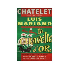Circa 1967 original poster announces La Caravelle d'Or - Chatelet Marcel Lamy