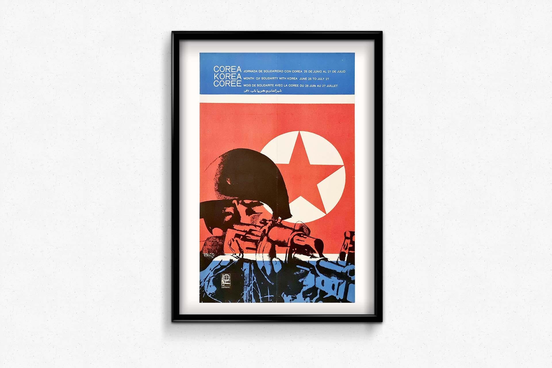 Originales Ospaaal-Plakat aus dem Jahr 1970  Monat der Solidaritt mit Korea im Angebot 1