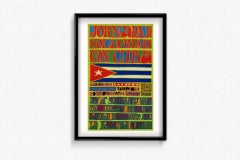 Circa 1970 original political poster OSPAAAL - Day of Solidarity with Cuba