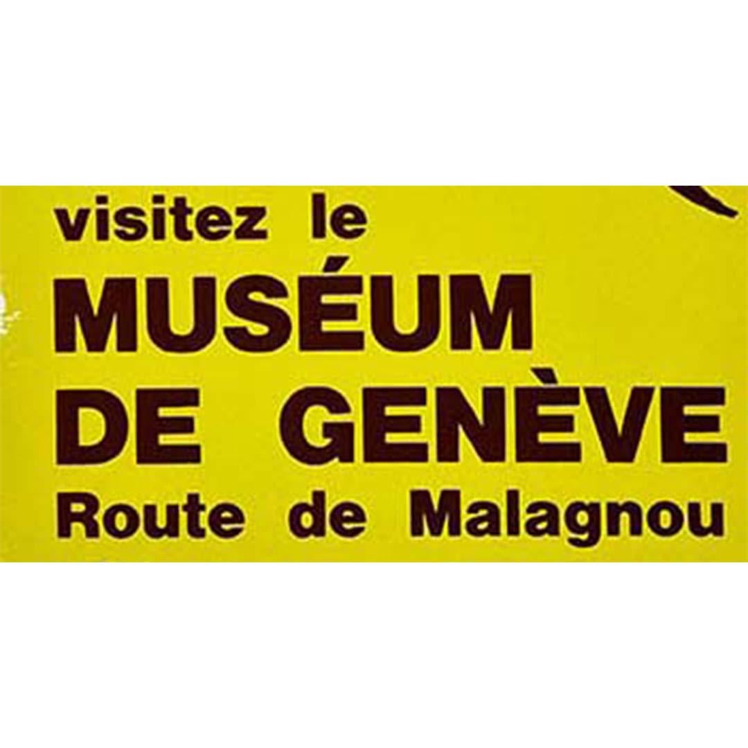 CIRCA 1970 Originalplakat für das The Museum of Natural History of Geneva im Angebot 1
