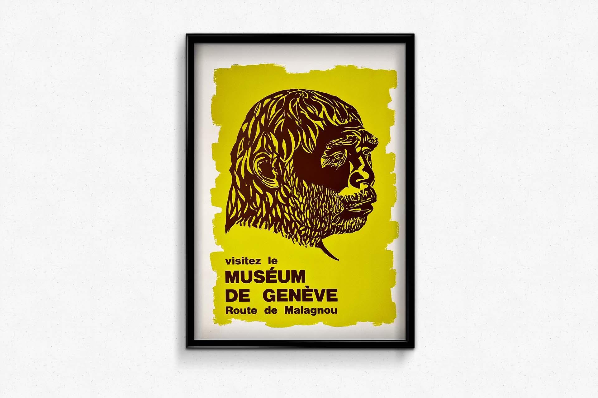 Circa 1970 Original poster for the The Museum of Natural History of Geneva For Sale 2