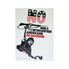 Circa 1970 Original poster No to US intervention in El Salvador - Political