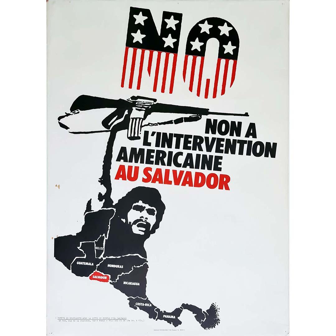 Circa 1970 Original poster No to US intervention in El Salvador - Political - Print by Unknown