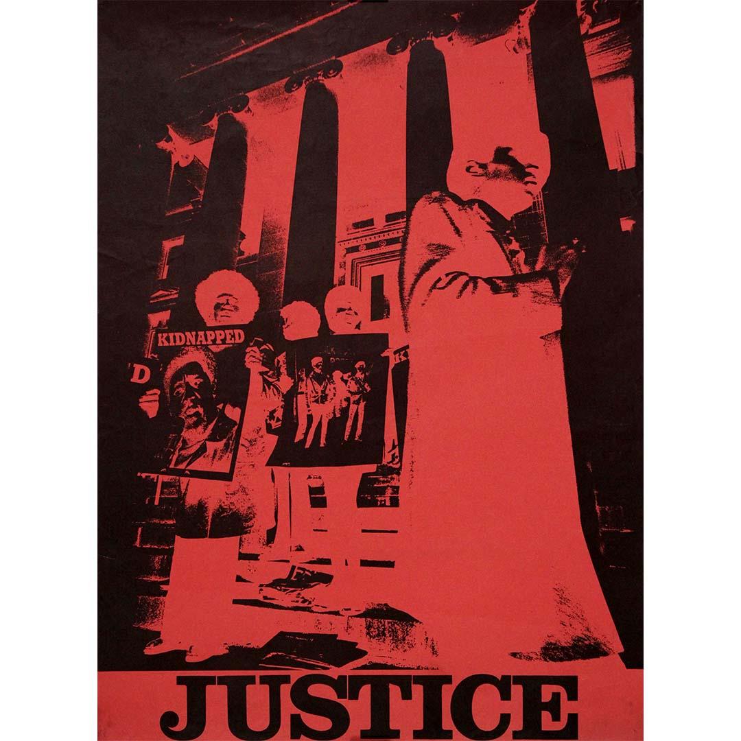 Circa 1970 original serigraph - Black Panther Party - Justice