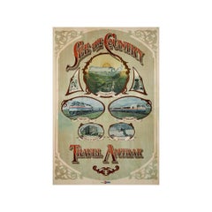 Circa 1970 promotional poster - See the country Travel Amtrack
