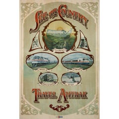 Circa 1970 promotional poster - See the country Travel Amtrack