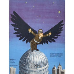 Circa 1970 Soviet propaganda poster - Western military alliances Cold War