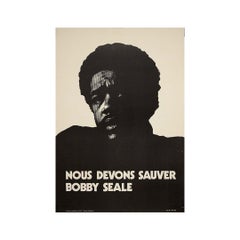 Circa 1970 striking poster Black Power - We must save Bobby Seale