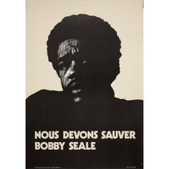Circa 1970 striking poster Black Power - We must save Bobby Seale