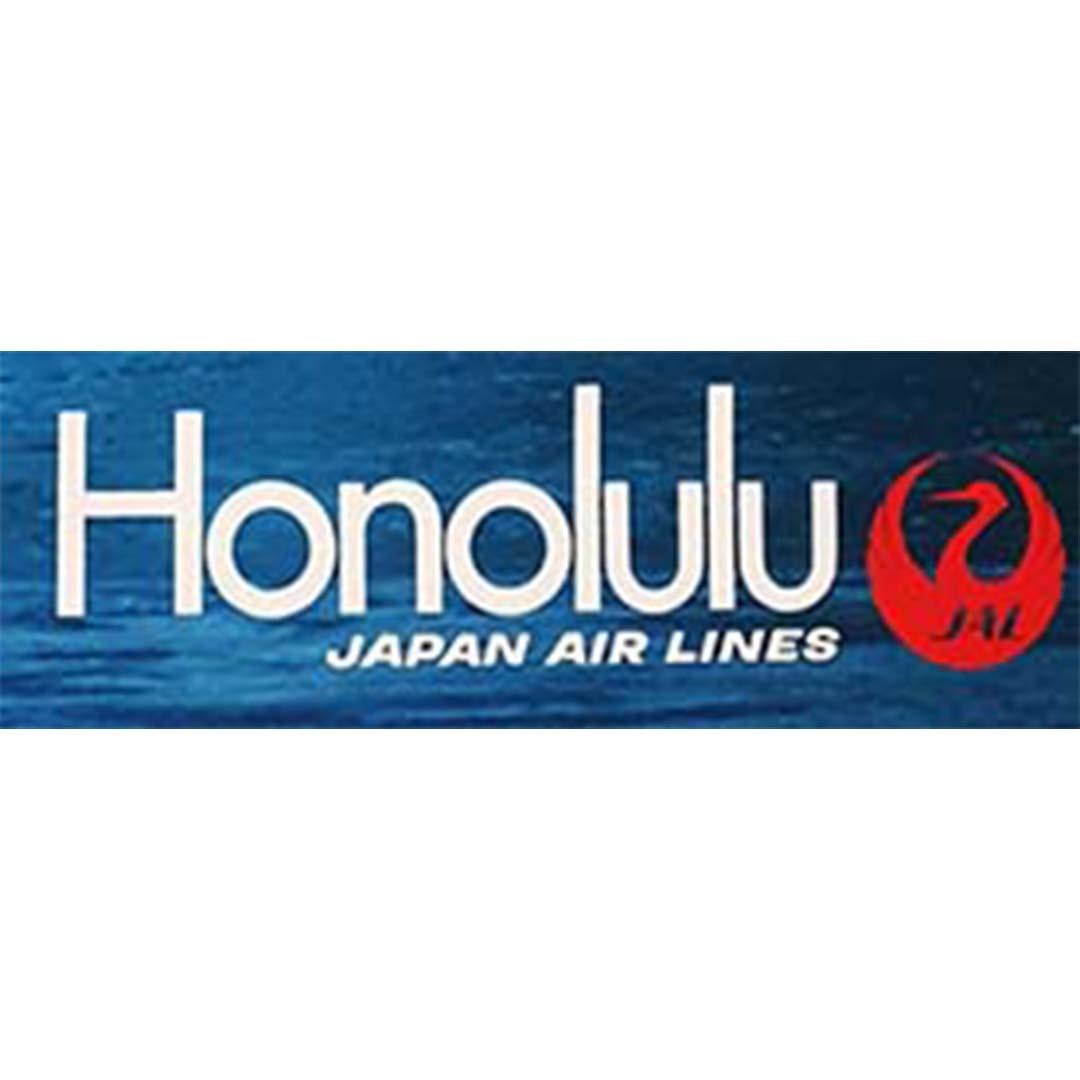Circa 1980 Original poster by Japan Airlines to promote its flight to Honolulu For Sale 2