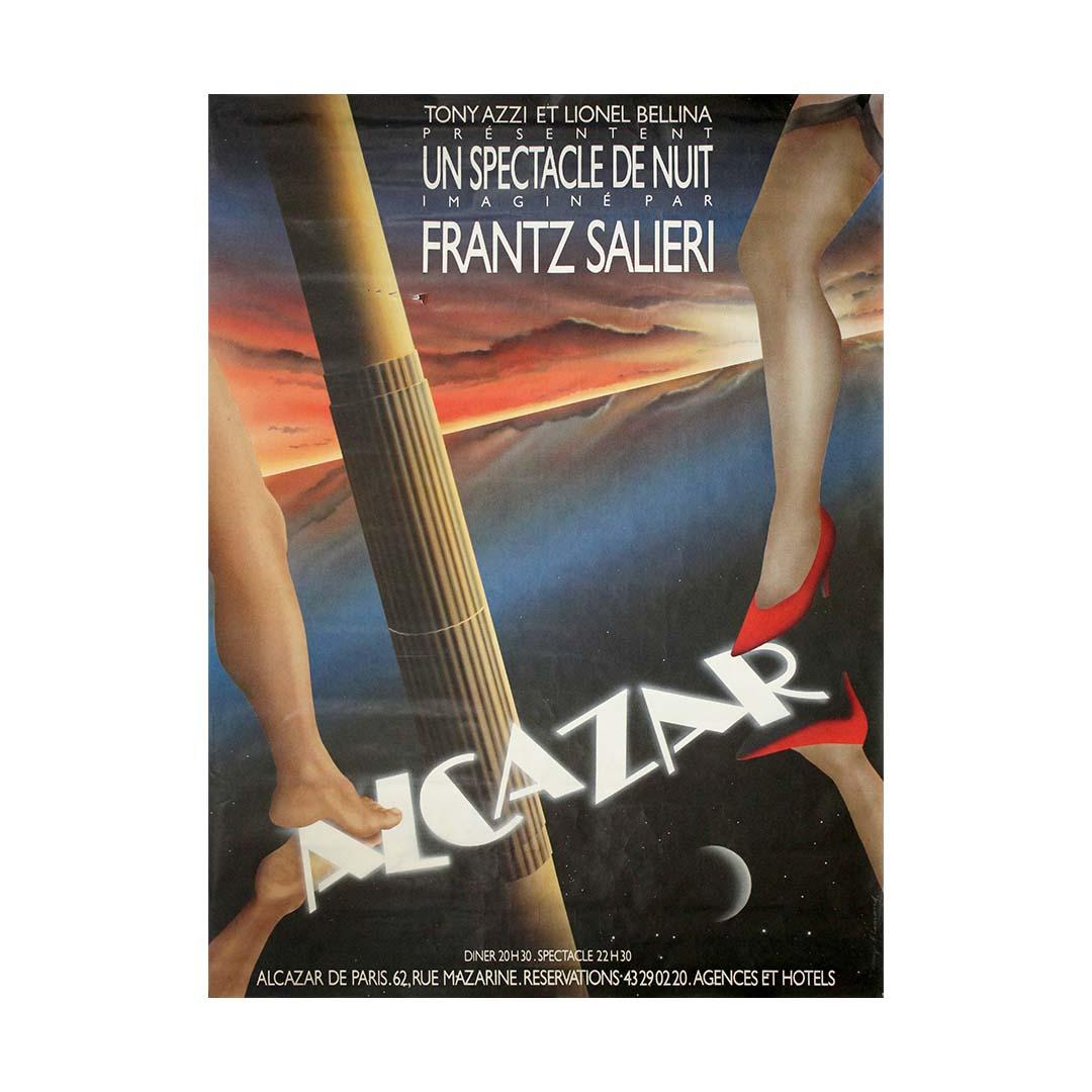 CIRCA 1980 Originalplakat - Alcazar un spéctacle de nuit Frantz Salieri – Print von Unknown