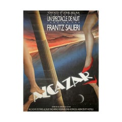 Circa 1980 Original vintage poster - Alcazar un spéctacle de nuit Frantz Salieri