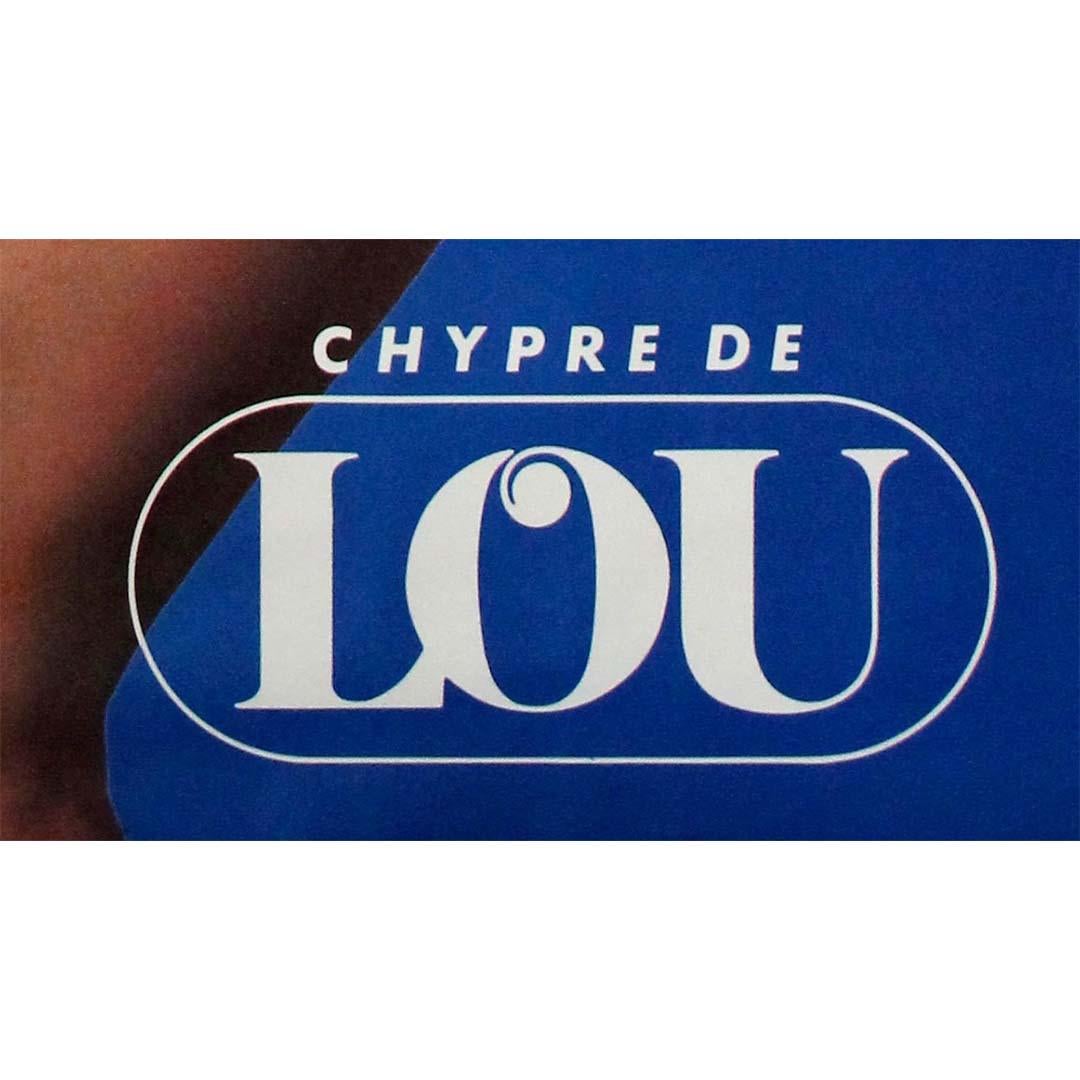 Circa 1990 advertising poster for Louragan – Chypre de Lou For Sale 1