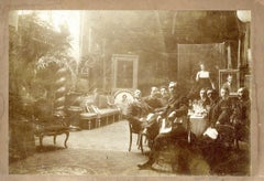 Antique Circolo dell'Arcadia - Original Albumen Print on Cardboard - Early 20th Century