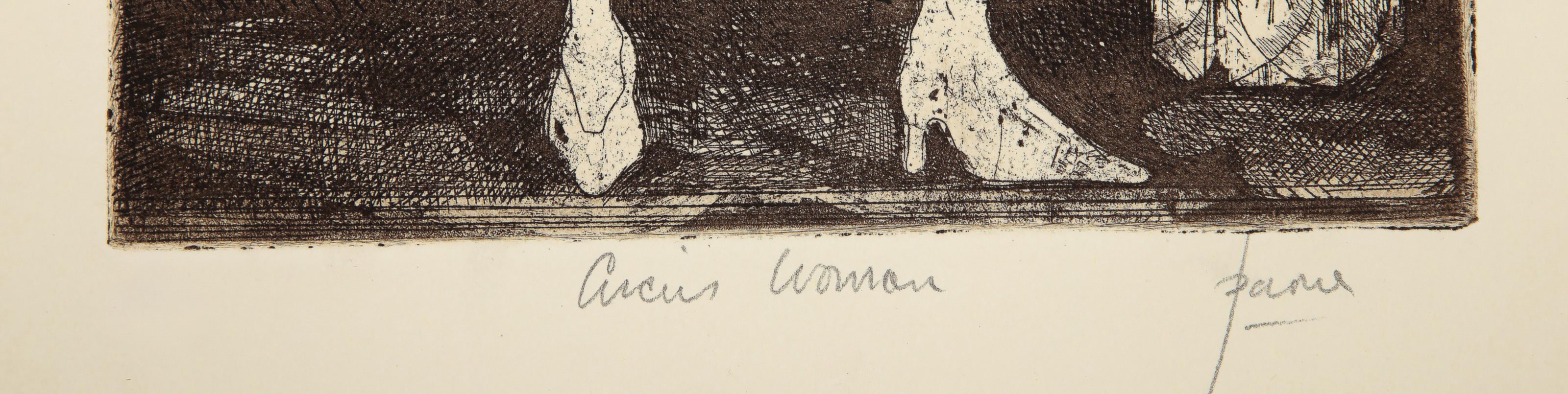 Circus Woman, Surrealist Etching by Peter Paone For Sale 3