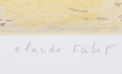 City Canal, Folk Art Lithograph by Claude Tabet