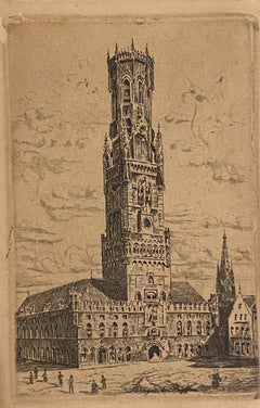 City of Banges - Original Etching on Paper - 1920s