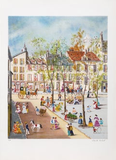 City Square II, litografia folkloristica di Claude Tabet