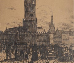Cityscape -  Lithograph on Paper - 19th Century