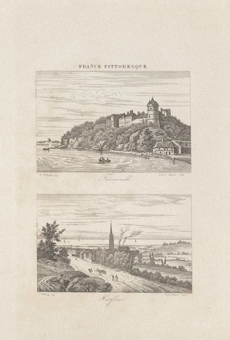 Unknown Abstract Print – Cityscapes - Frankreich Pittoresque - Original-Radierung - 19. Jahrhundert