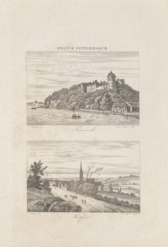 Cityscapes - France Pittoresque - Original Etching - 19th Century