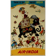 Civid and whimsical Air-India poster from 1968 - There is an air about India