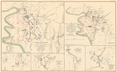 Antique Civil War Map: Gettysburg and Antietam