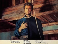 Clint Eastwood The Good The Bad The Ugly - Carte de visite française originale de 1966  
