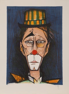 Clown, Modern Lithograph by V. Beffa