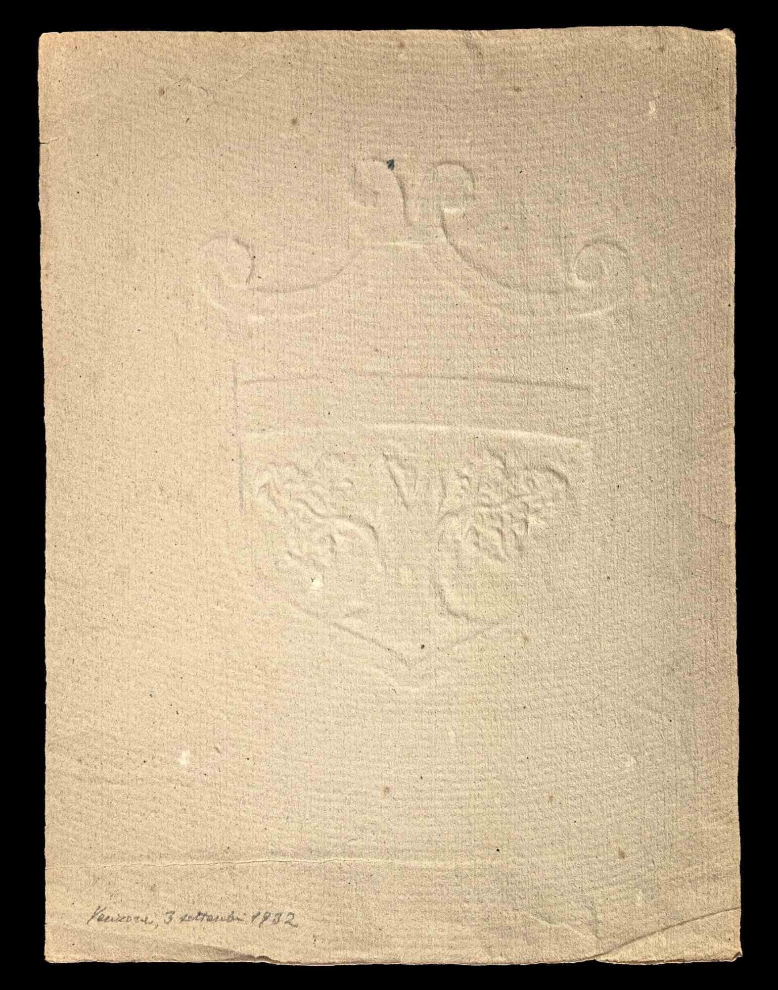 Unknown Figurative Print - Coat of Arms - Original Embossing - 1932