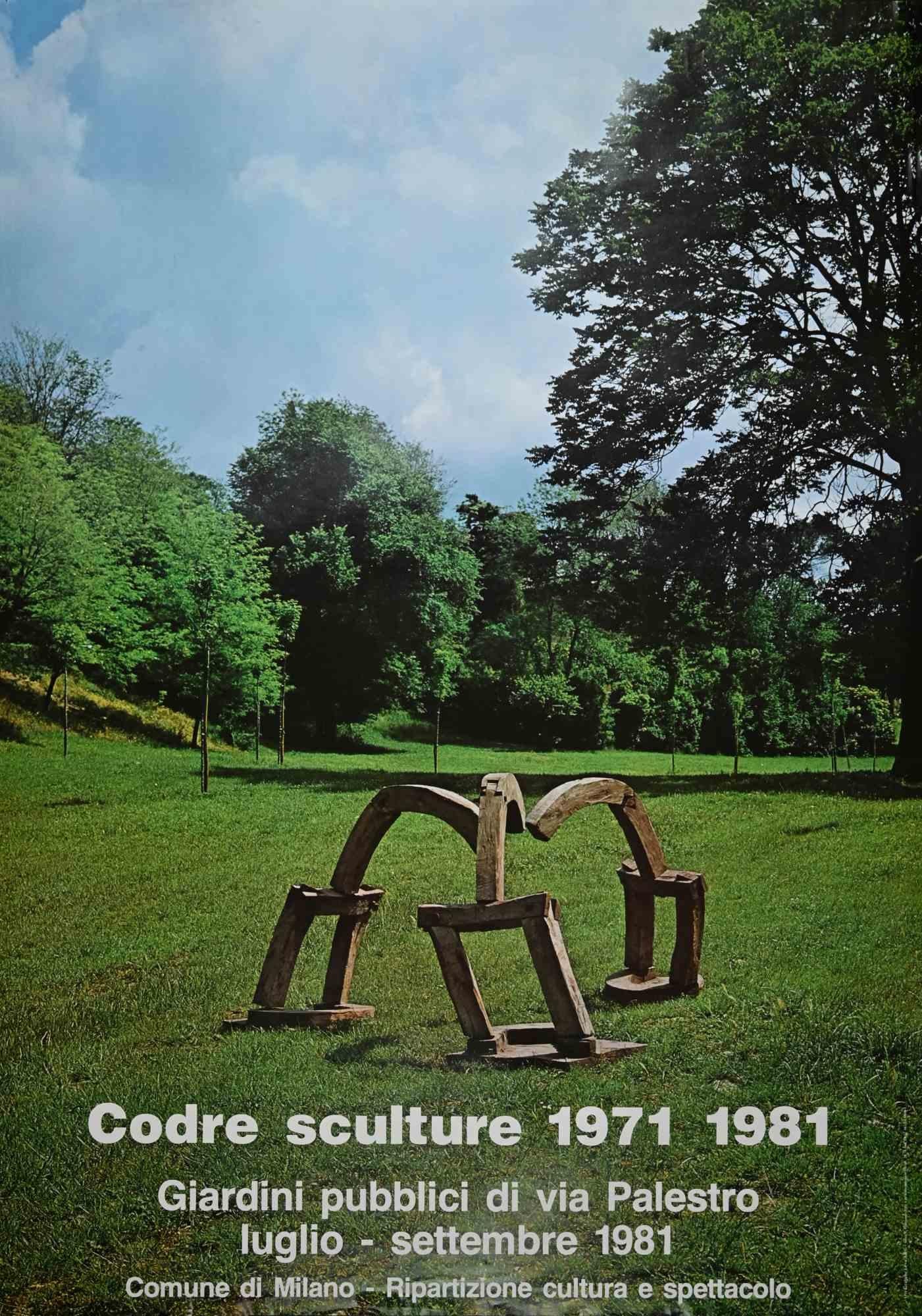 Codre-Skulptur in Mailand – Vintage-Plakat, 1981