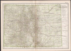 Colorado. USA. Century Atlas state antique vintage map