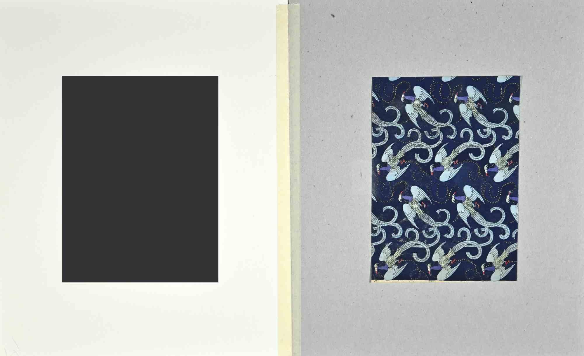 Zusammensetzung  - Lithographie - Mitte des 20. Jahrhunderts – Print von Unknown