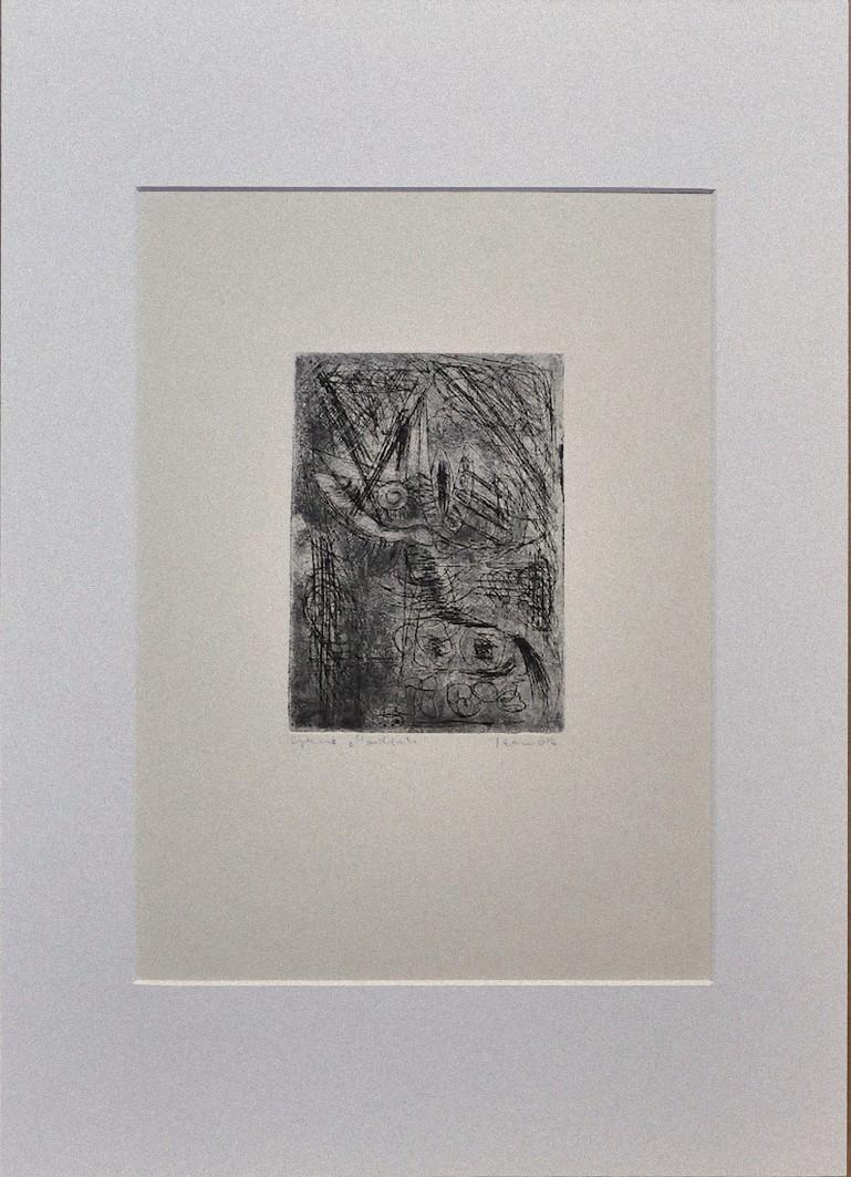 Komposition – Original-Radierung auf Papier – 1942 – Print von Unknown