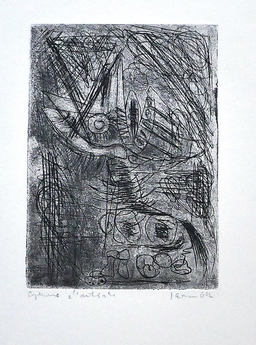 Abstract Print de Unknown - Composición - Aguafuerte original sobre papel - 1942