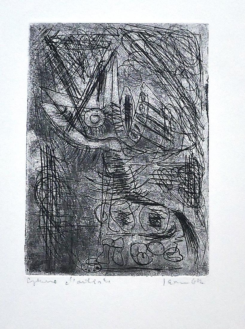 Unknown Abstract Print - Composition - Original Etching on Paper - 1942