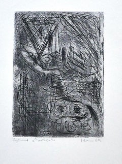 Composition - Gravure originale sur papier - 1942