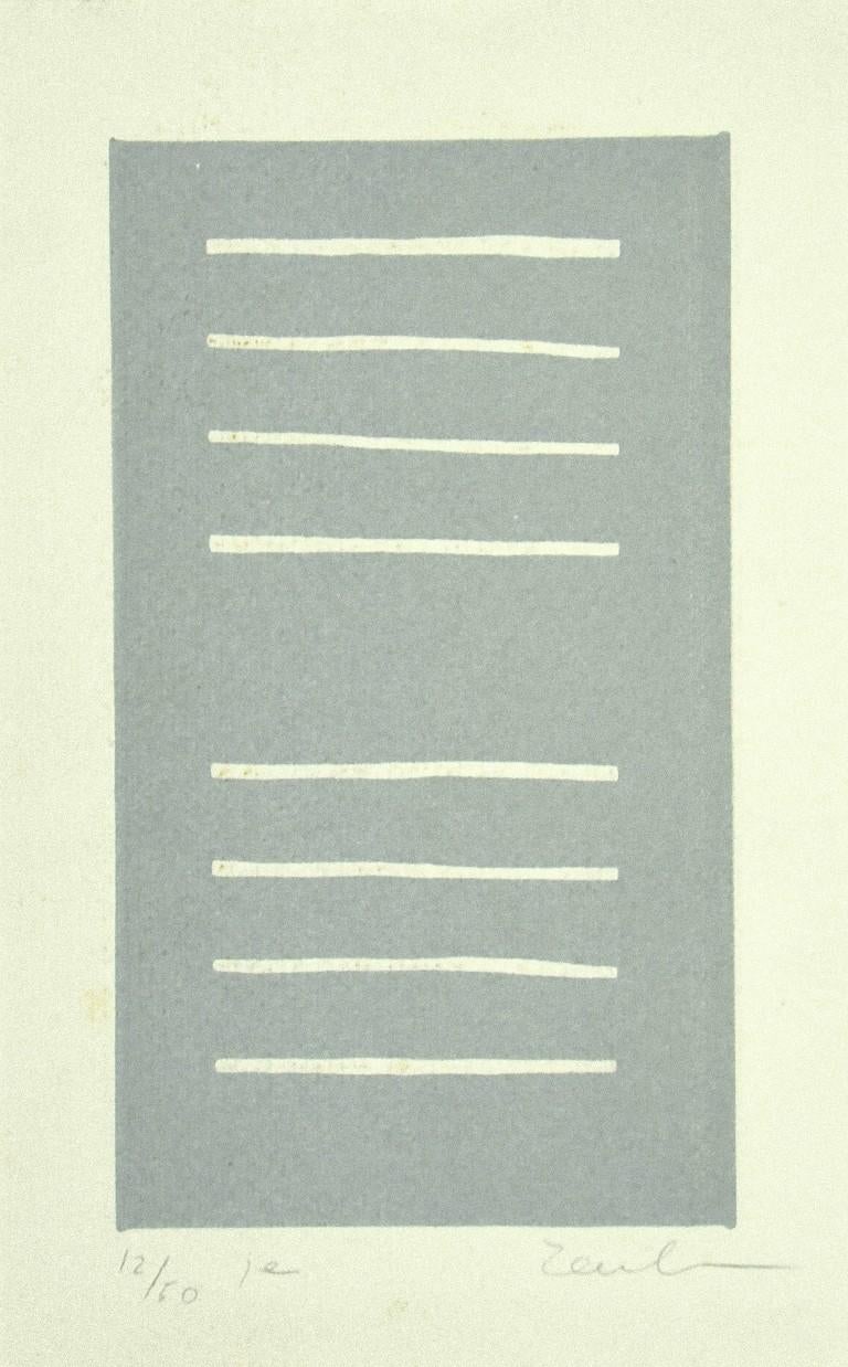 Composition - Original Etching on Paper - 1970 - Abstract Print by Unknown