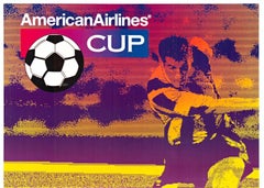 CONCACAF Cup, American Airlines vintage travel poster  Soccer