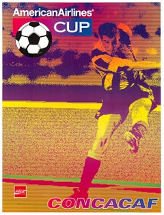 CONCACAF Cup, poster di viaggio vintage di American Airlines  Calcio