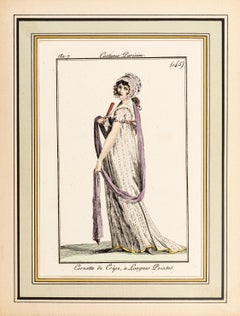 Cornette de Crêpe, à Longues Poi - Original Etching 1799