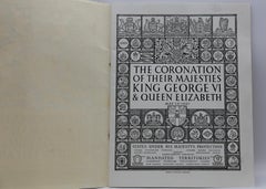 Coronation Program of King George and Queen Elizabeth Vintage 1937 Framed