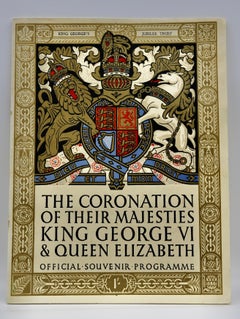 Coronation Program of King George and Queen Elizabeth Vintage 1937 Framed