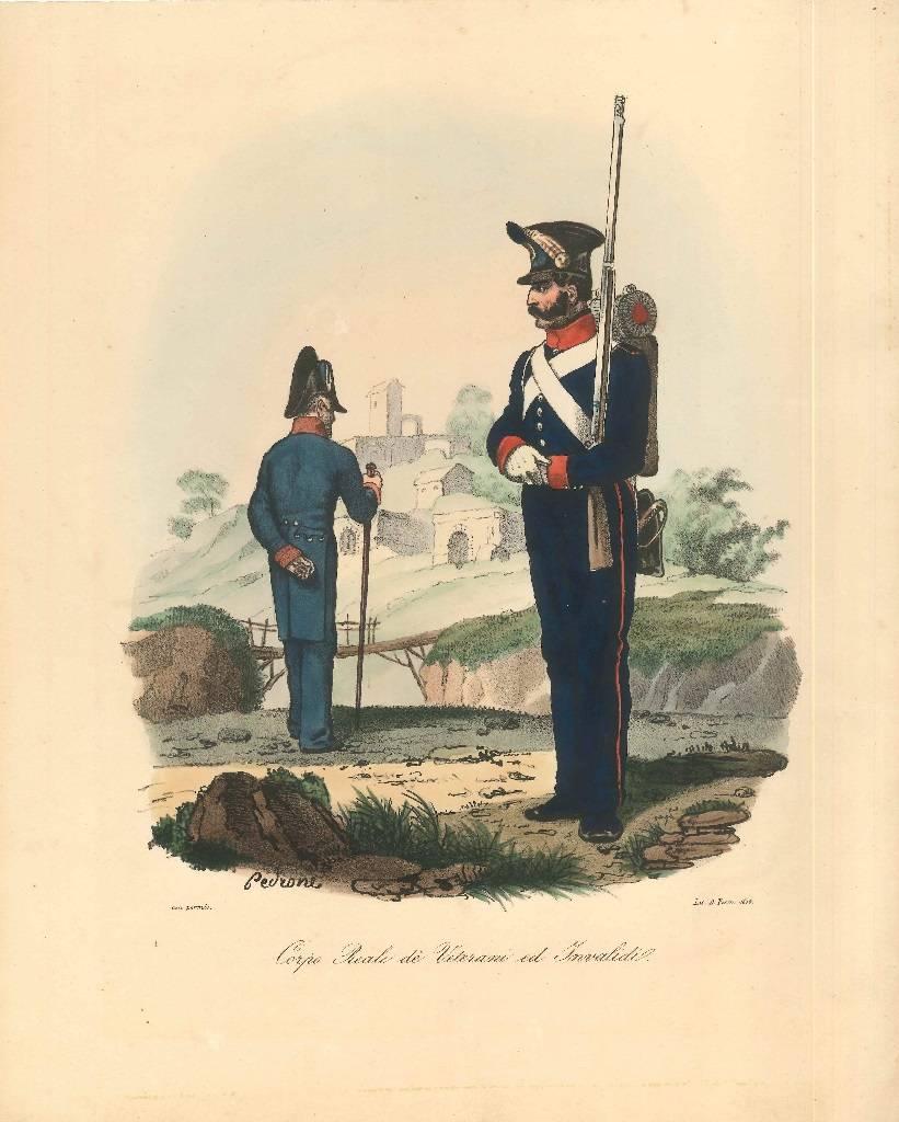 Unknown Figurative Print – Corpo Reale d Veterani ed Invalidi