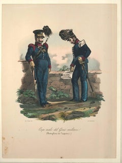 Corpo Reale del Genio Militare - Lithograph Mid 1800