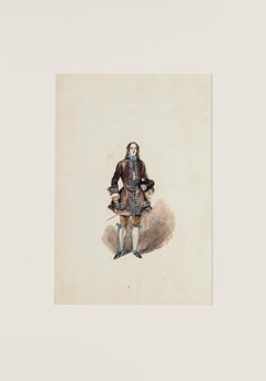 Costume - Original Hand-colored Lithograph - 19th Century